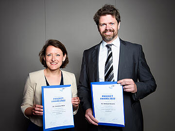 Laureates Christine Merk and Wilfried Rickels