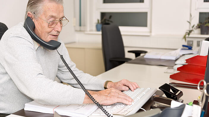Grandpa in the Office