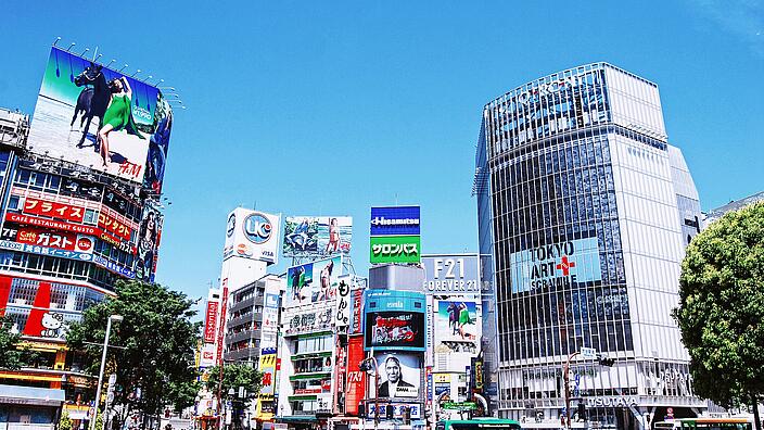 Shibuya crossing in Tokyo, Japan