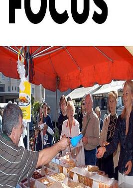 Cover Kiel Focus: Verkäufer auf dem Wochenmarkt
