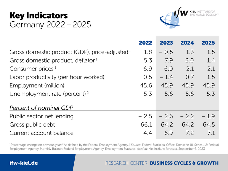 Table Key Indicators Germany 2021-2025