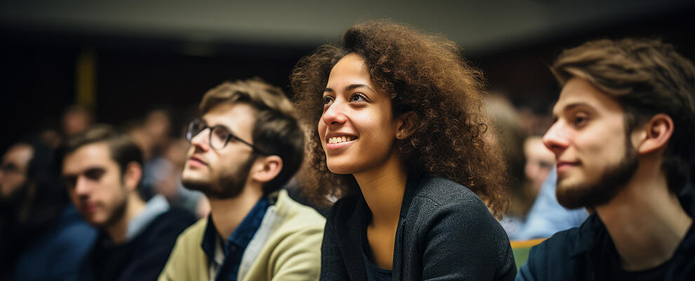 Students listening to a lecture