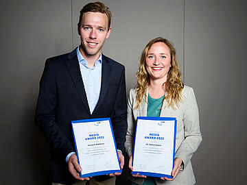 Laureates Hendrik Mahlkow and Katrin Kamin