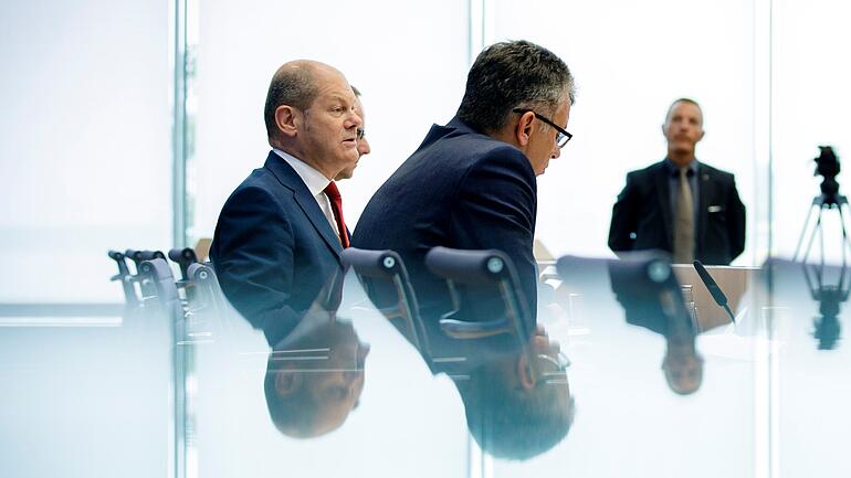 Finance minister Olaf Scholz during a federal press conference