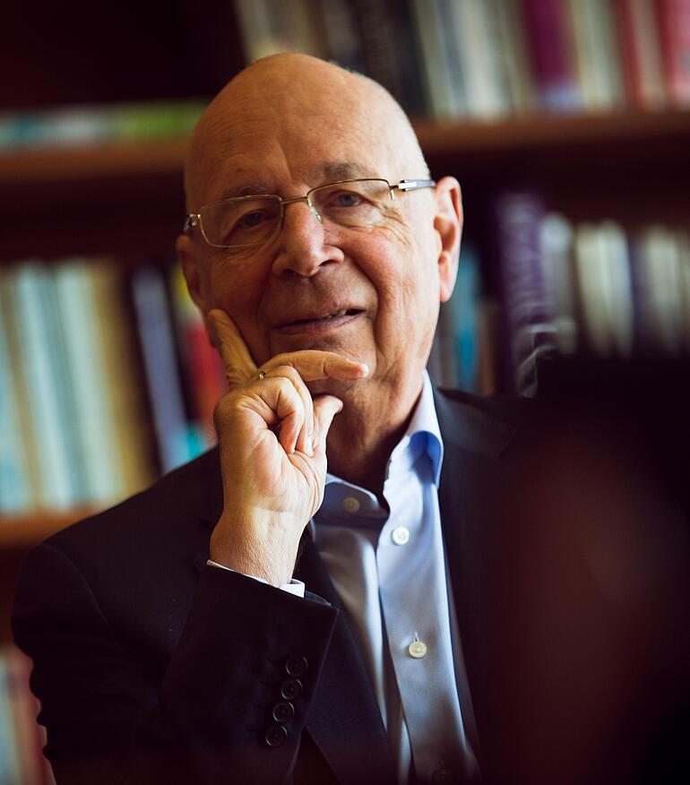 Portrait of Klaus Schwab.