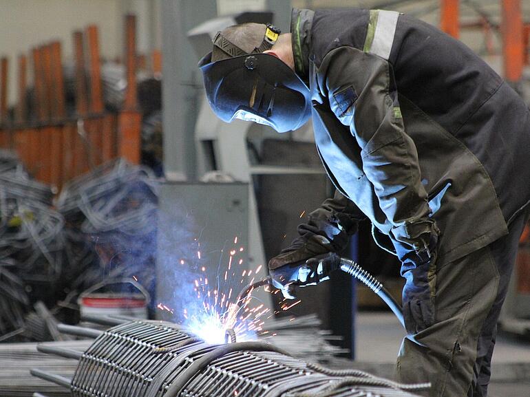 Welder at work