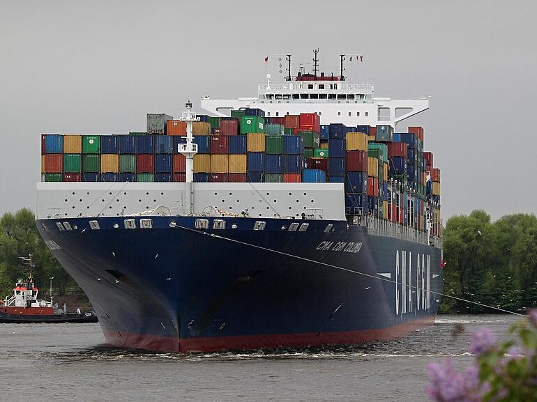 Cargo ship loaded with containers