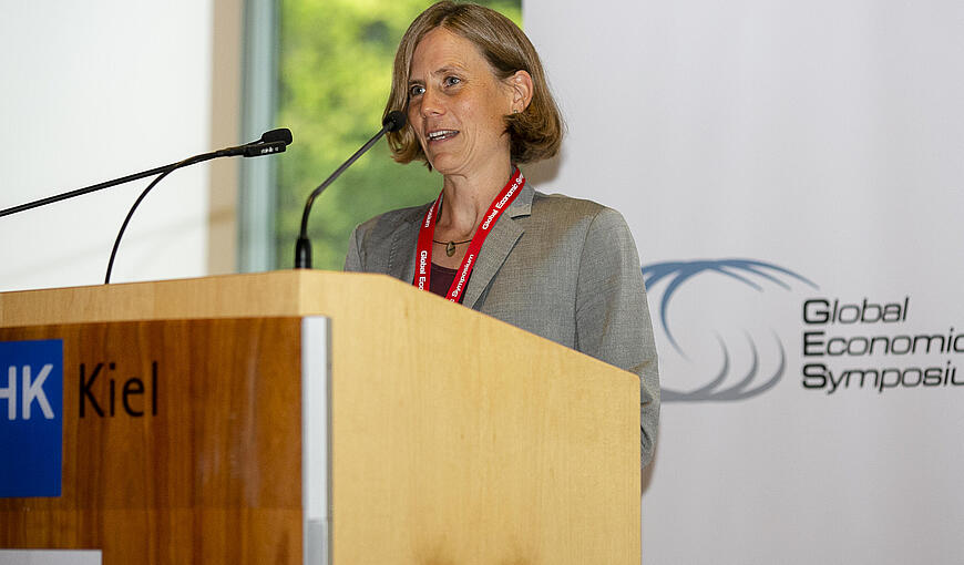Speaker on stage