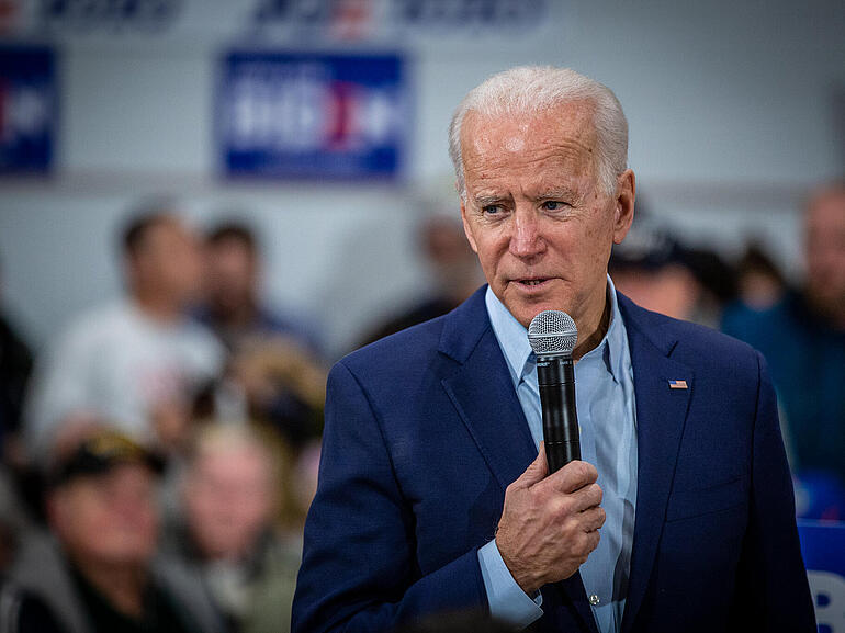 Joe Biden speaking at pre-election party